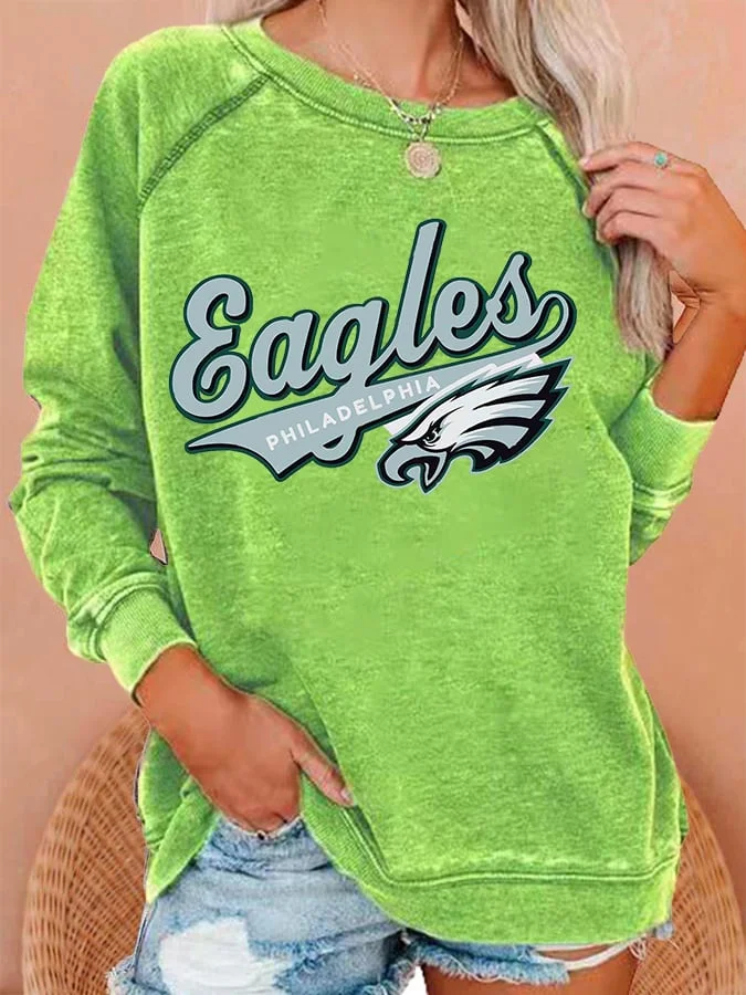 Women's Philadelphia Eagles American Football Print Sweatshirt