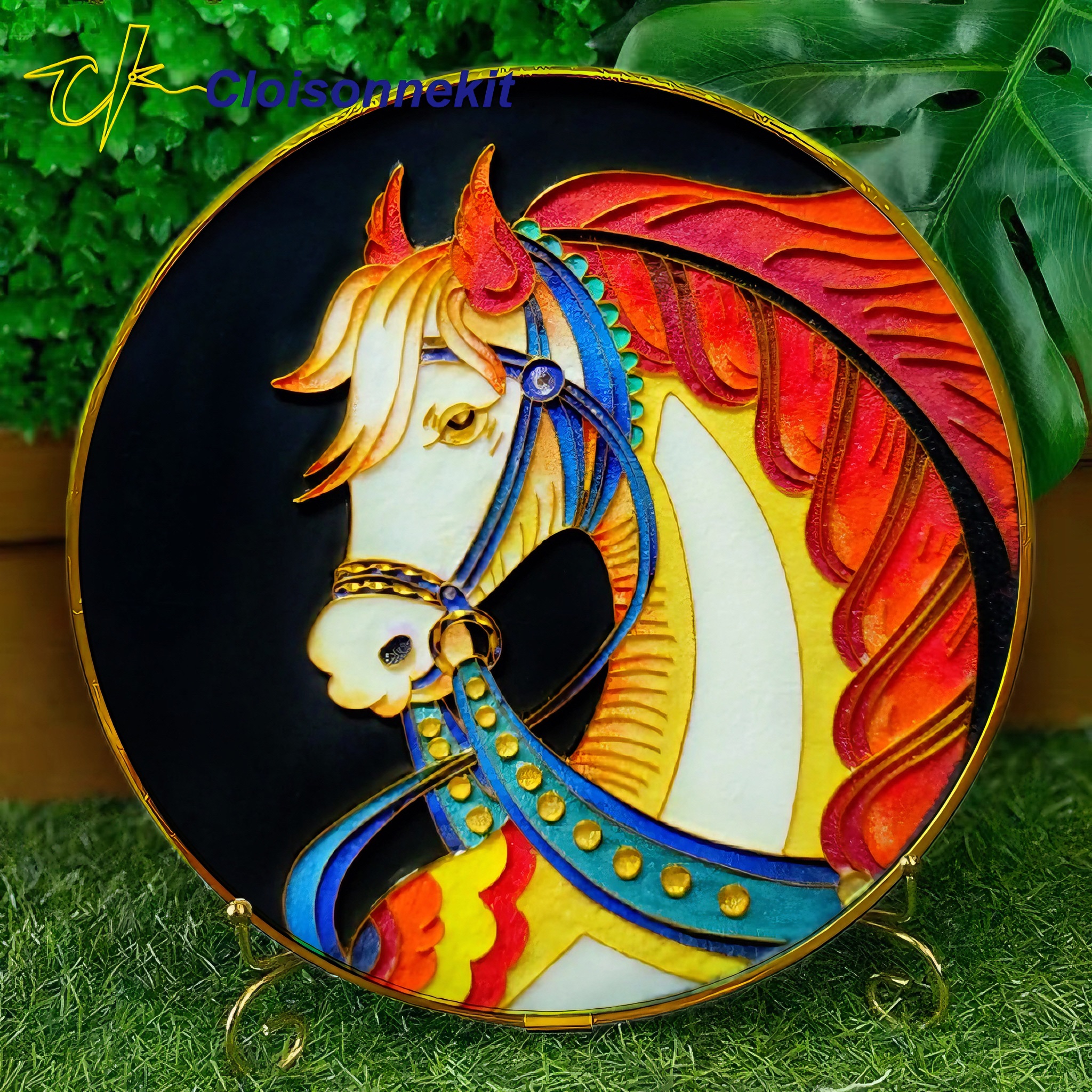 An Elegant Horse- DIY Cloisonne Painting Art Kits - Cloisonnekit