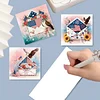 6pcs Diamond Painting Independence Day Greeting Card with Envelope for Family Friends Holiday Gift Congratulations