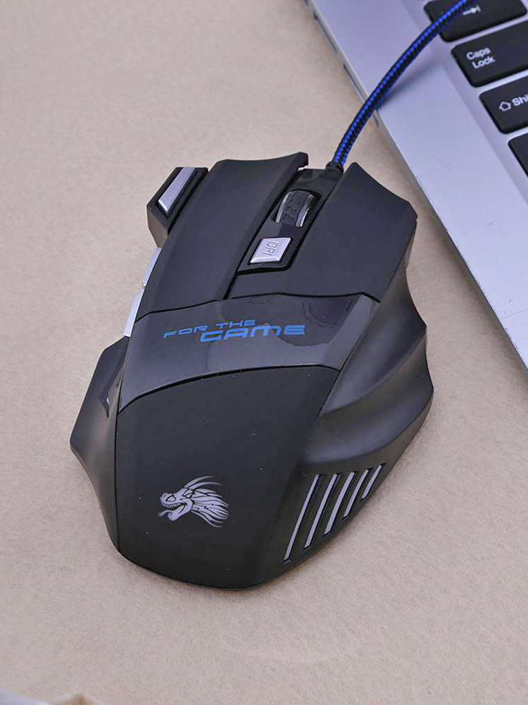 

5500DPI LED Optical USB Wired Gaming Mouse 7 Buttons Gamer Computer Mice, 501 Original