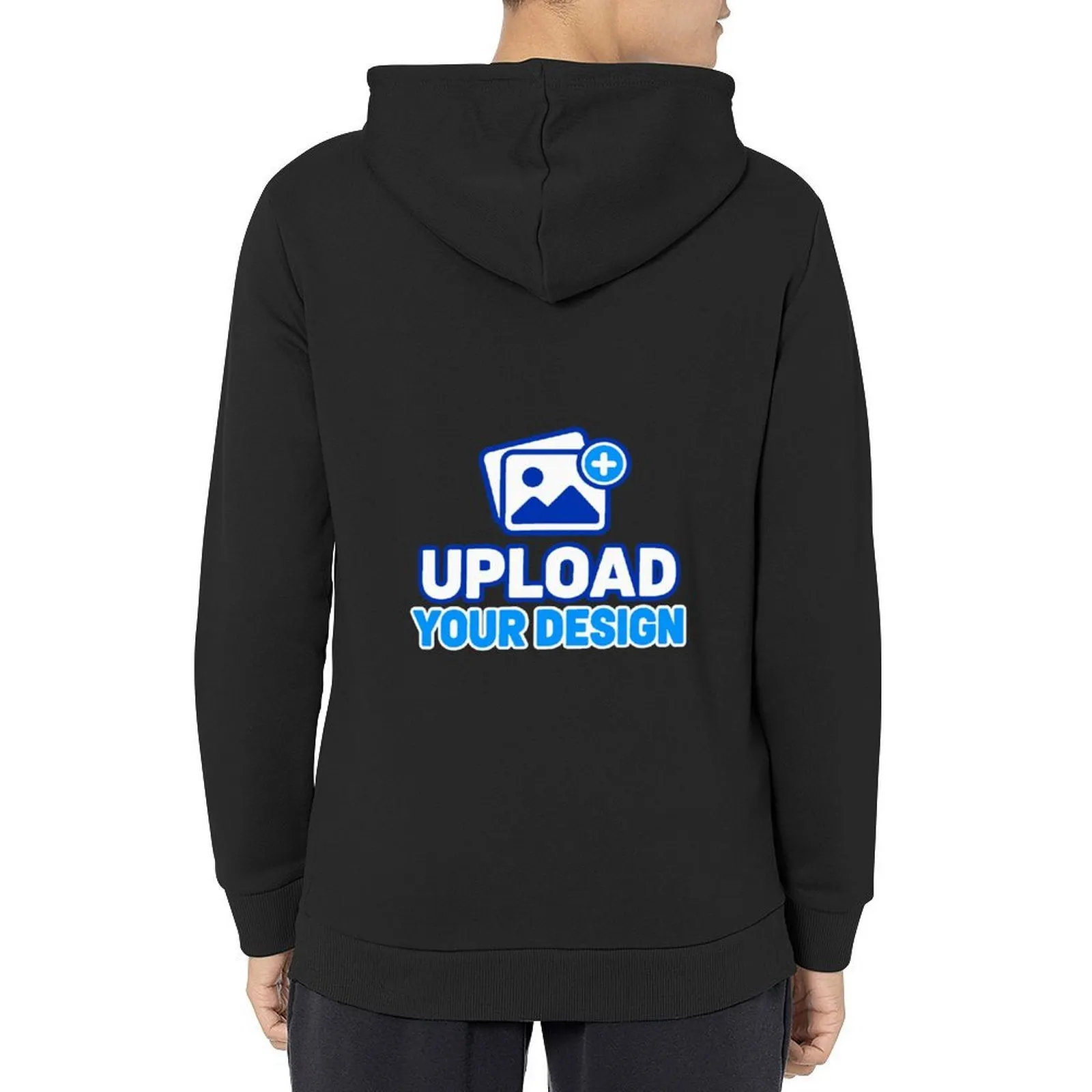 Men's Hoodie With Pockets Back Print customized with your own uploaded design