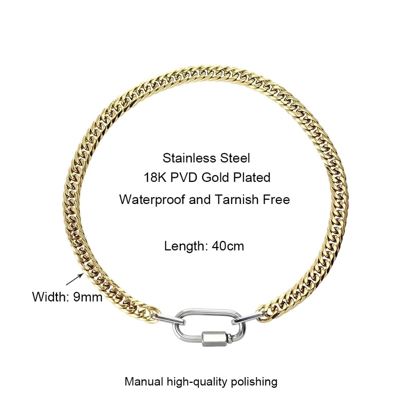 Titanium Steel Copper Star Oval Pendant Necklace