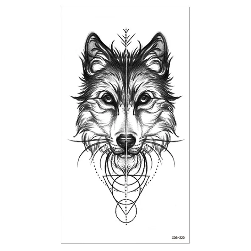 Waterproof Temporary Tattoo Sticker Snake Flower Rose Flash Tattoos Lace Fox Lion Bird Body Art Arm Skull Fake Sleeve Tattoo