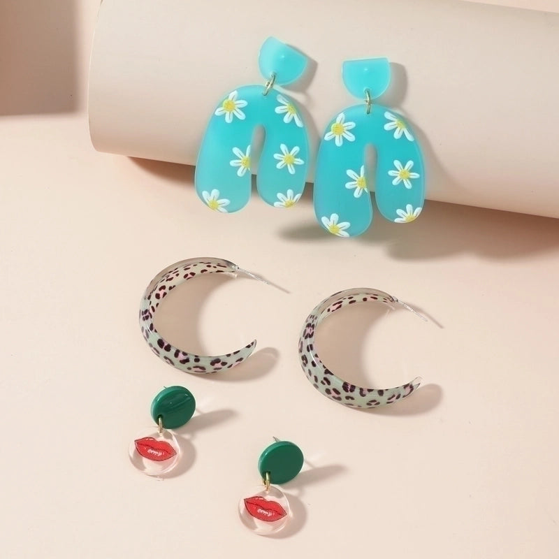 Women’s Fashion Acrylic Dinosaur Ghost Earrings