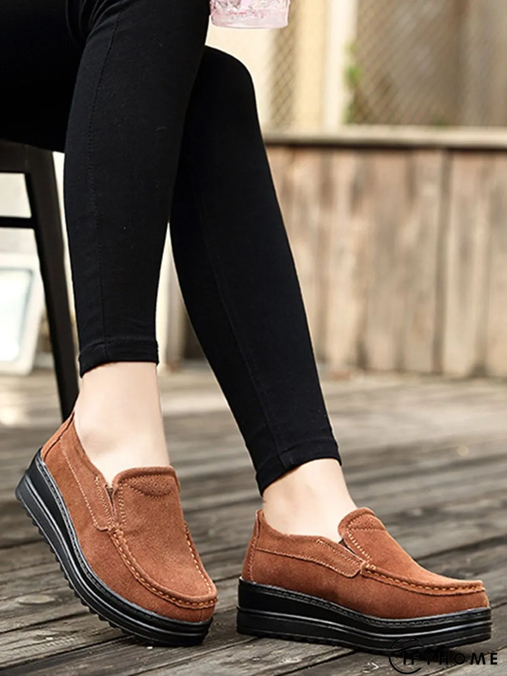 Casual Suede Non-slip Platform Shoes | IFYHOME