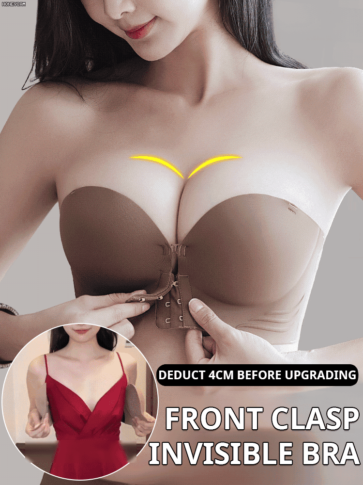 🎁Last Day 49% Off  ——Front Clasp Invisible Bra "Stays Put Even When You Jump"