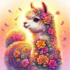 Diamond Painting-DIY Round Part AB Drill Alpaca(35*35CM)