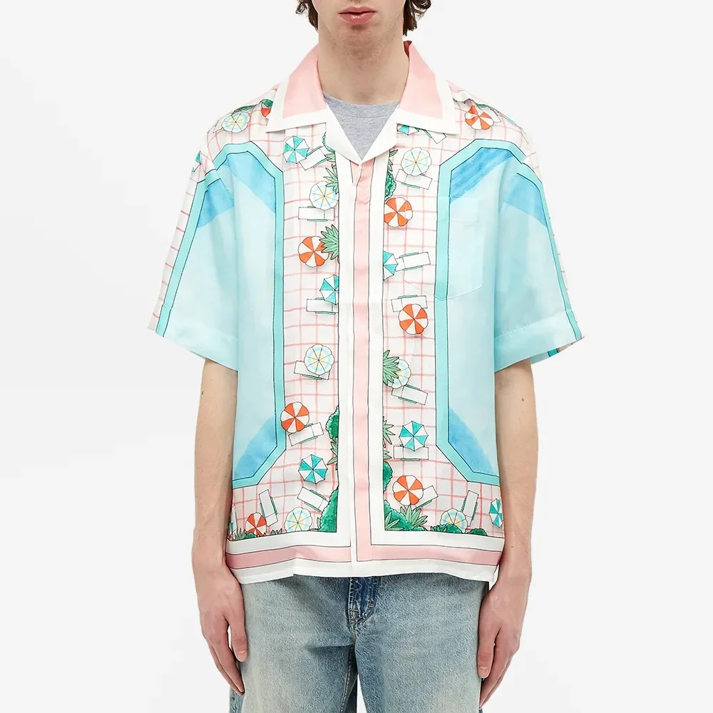 Fashion trend summer short-sleeved printed shirt