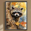 Diamond Painting-DIY Full Round Drill Raccoon