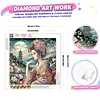 5D DIY Diamond Art Painting Kit Partial Drill Japanese Beauty(Moon Geisha)