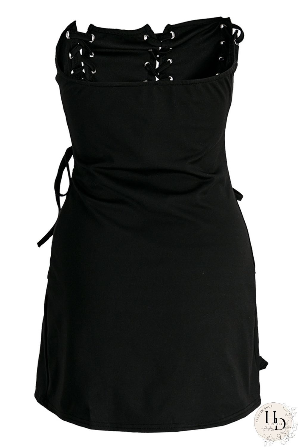 White Fashion Sexy Solid Backless Strap Design Strapless Sleeveless Dress Dresses