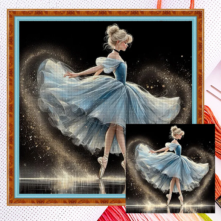 Dancing Princess Cinderella (40*40cm) 11CT Counted Cross Stitch gbfke