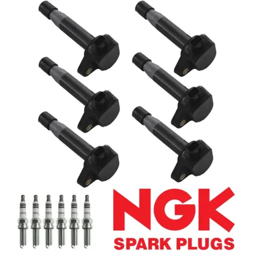 Dronehint Ignition Coil & NGK Iridium Spark Plug For Honda Odyssey Accord Acura RL UF603 (For: Acura) Parts