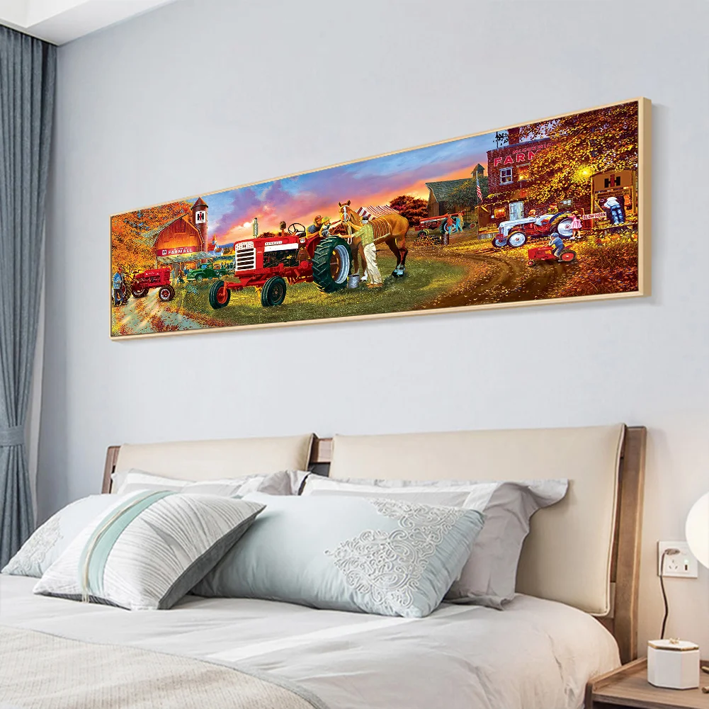 Diamond Painting - Full Round Drill - Farm Tractor(90*30cm)