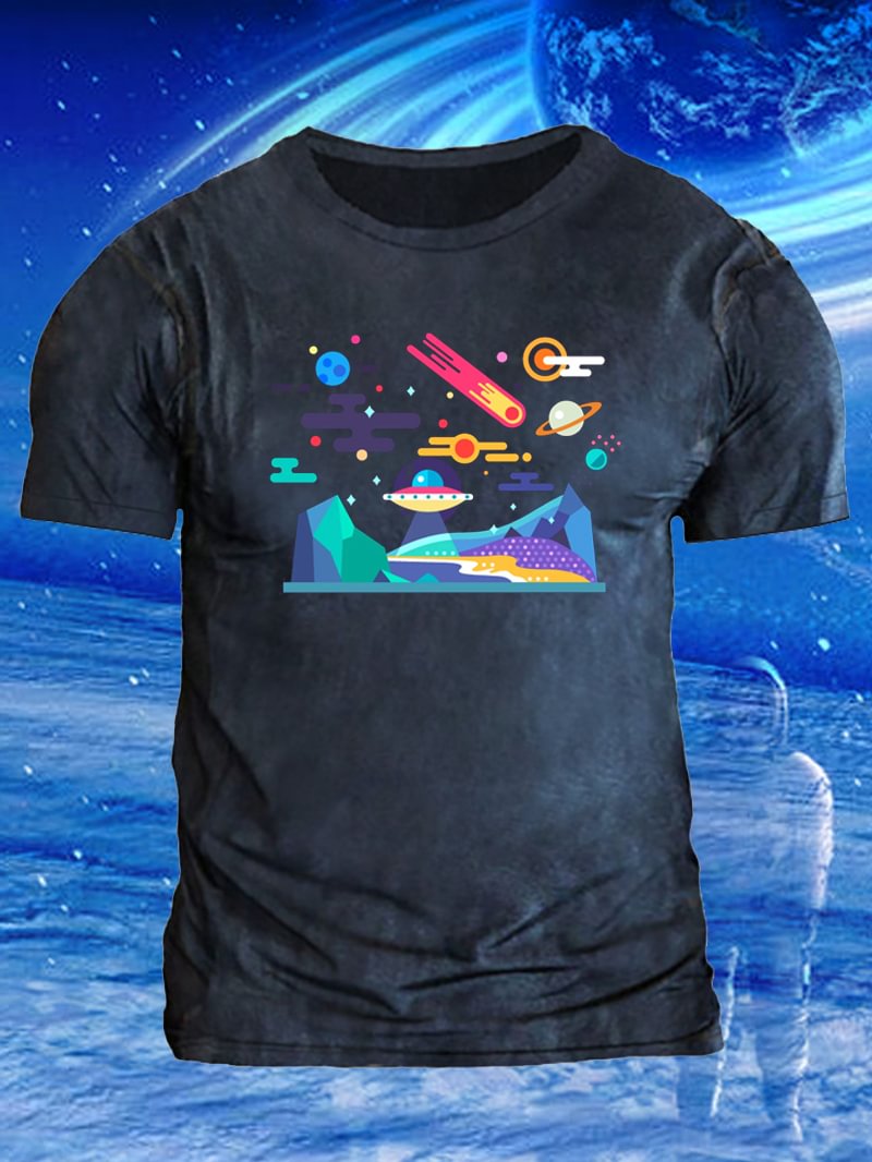 Space View UFO Men's Graphic T-Shirt in  mildstyles