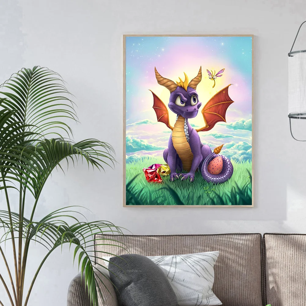 11ct Stamped Part Cross Stitch - Dragon(40*50cm)