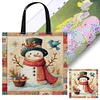 【Limited Stock Sale】Christmas Snowman And Bird-11CT DIY Stamped Cross Stitch Shopping Bag 40*40cm tapestrymarket