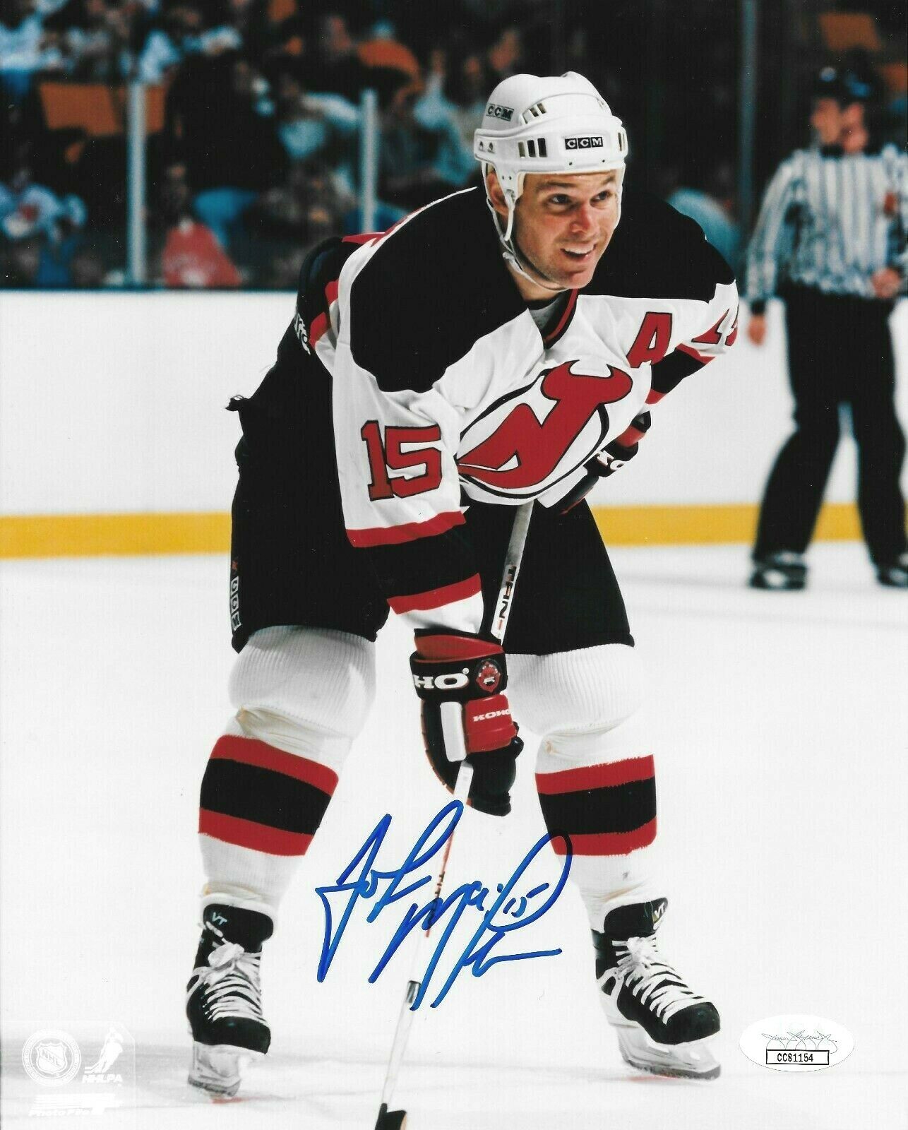 JOHN MACLEAN NJ DEVILS SIGNED AUTOGRAPH 8X10 Photo Poster painting #2 JSA COA