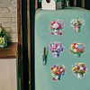(US Local)Special Shape Flower Barrel Diamond Painting Cartoon Fridge Magnetic Stickers