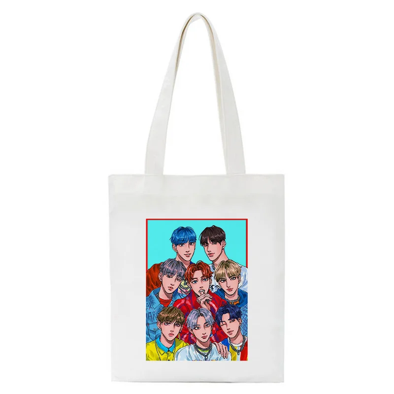 ATEEZ Cartoon Printed Canvas Ladies Handbag