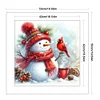 Snowman And Bird-11CT Stamped Cross Stitch 50*50cm/19.69*19.69in