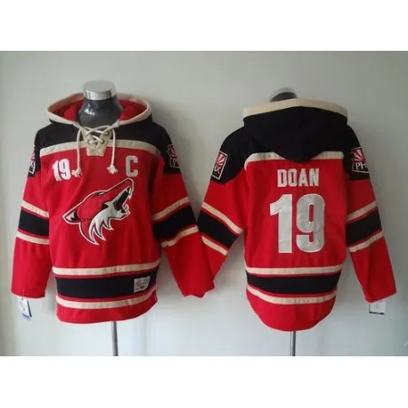 Coyotes #19 Shane Doan Red Sawyer Hooded Sweatshirt Stitched NHL Jersey