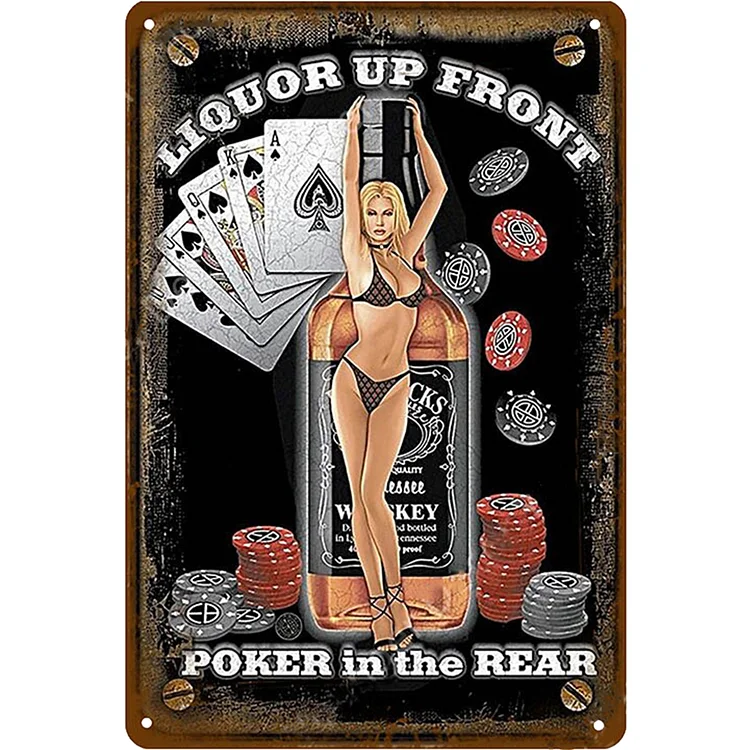Pin Up Girl - Vintage Tin Sign - 7.9x11.8inch
