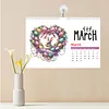 2027 New DIY Diamond Painting Wall Calendar Kit 12-Month Flip Calendar Design Home Decor