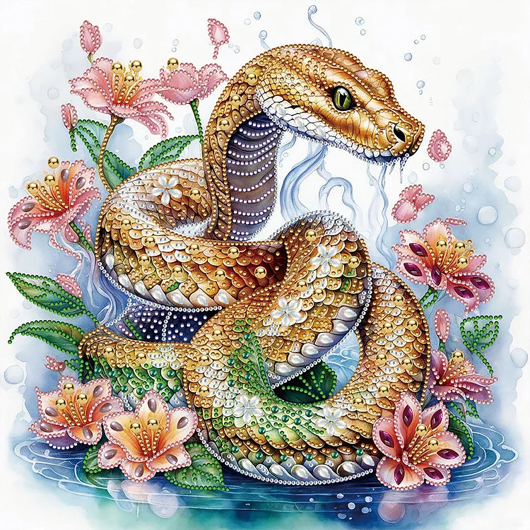 Snakes 40*40CM (Canvas) Special Shaped Drill Diamond Painting gbfke