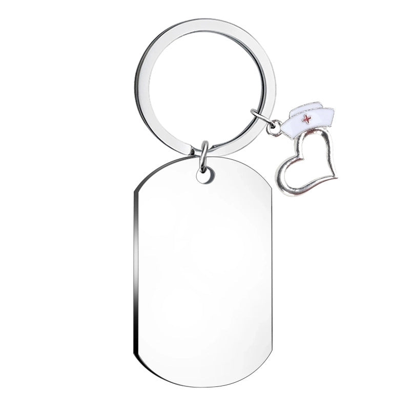 Minimalist Geometric Stainless Steel Unisex Bag Pendant Keychain