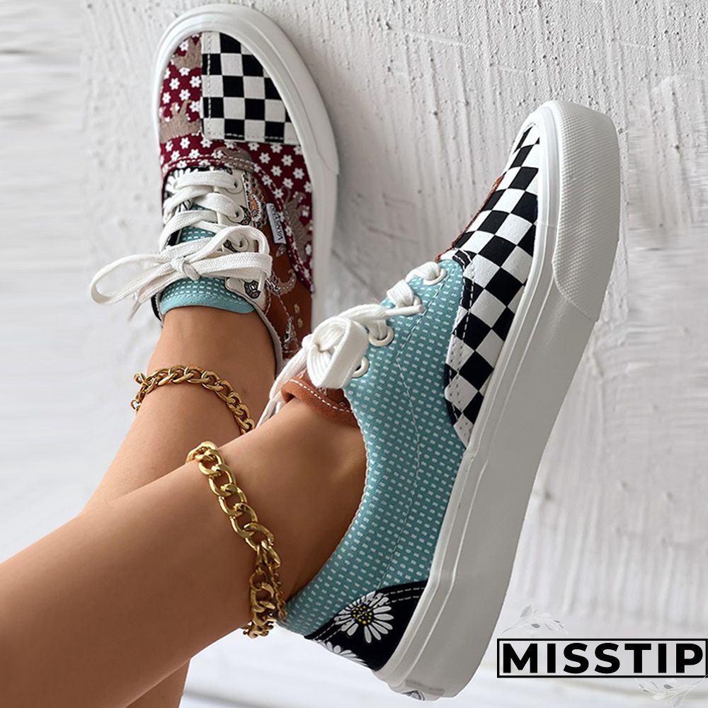 Multicolor Casual Patchwork Round Comfortable Shoes