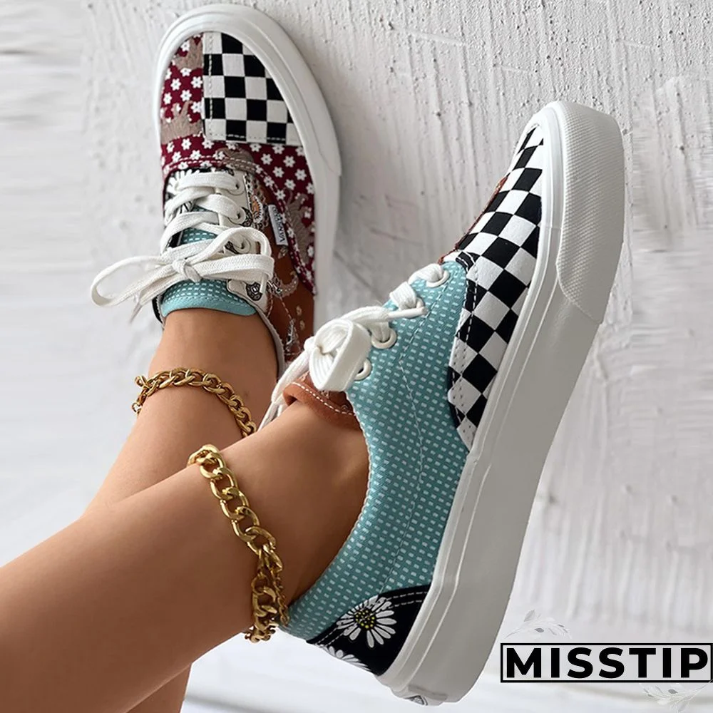 Multicolor Casual Patchwork Round Comfortable Shoes