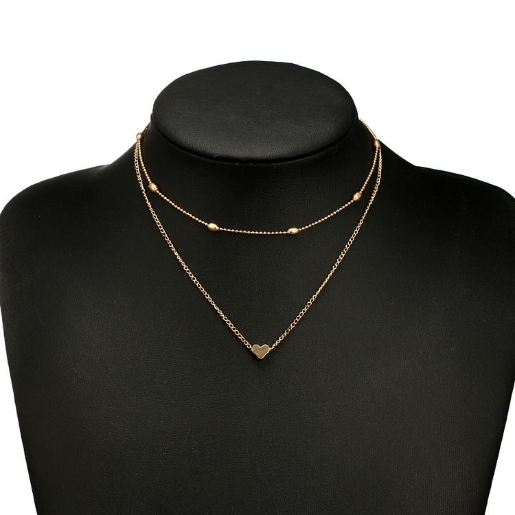 Love Multilayer Clavicle Heart Necklace