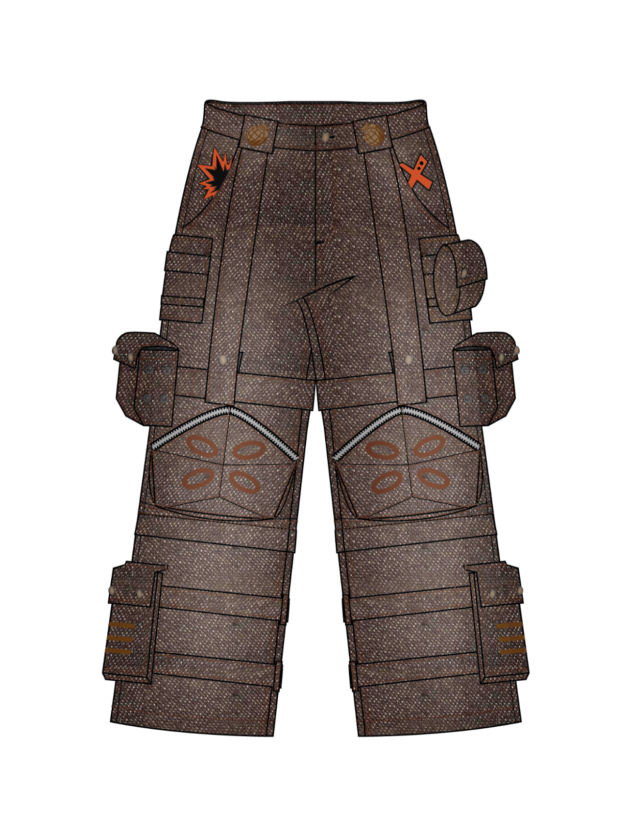 "ACADEMY" Cargo Pants Brown