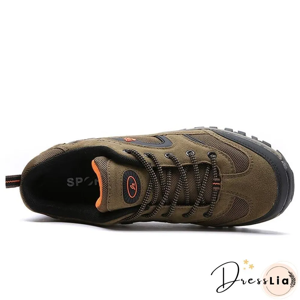Fashion Men Shoes Comfortable Waterproof Outdoor Casual Shoes Lace-Up Rubber Sneakers
