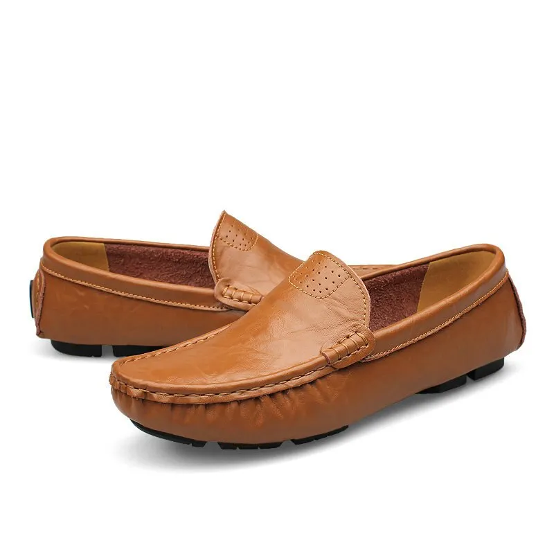 DEKABR Big Size 39~48 High Quality Genuine Leather Men Shoes Soft Moccasins Loafers Fashion Brand Men Flats Comfy Driving Shoes