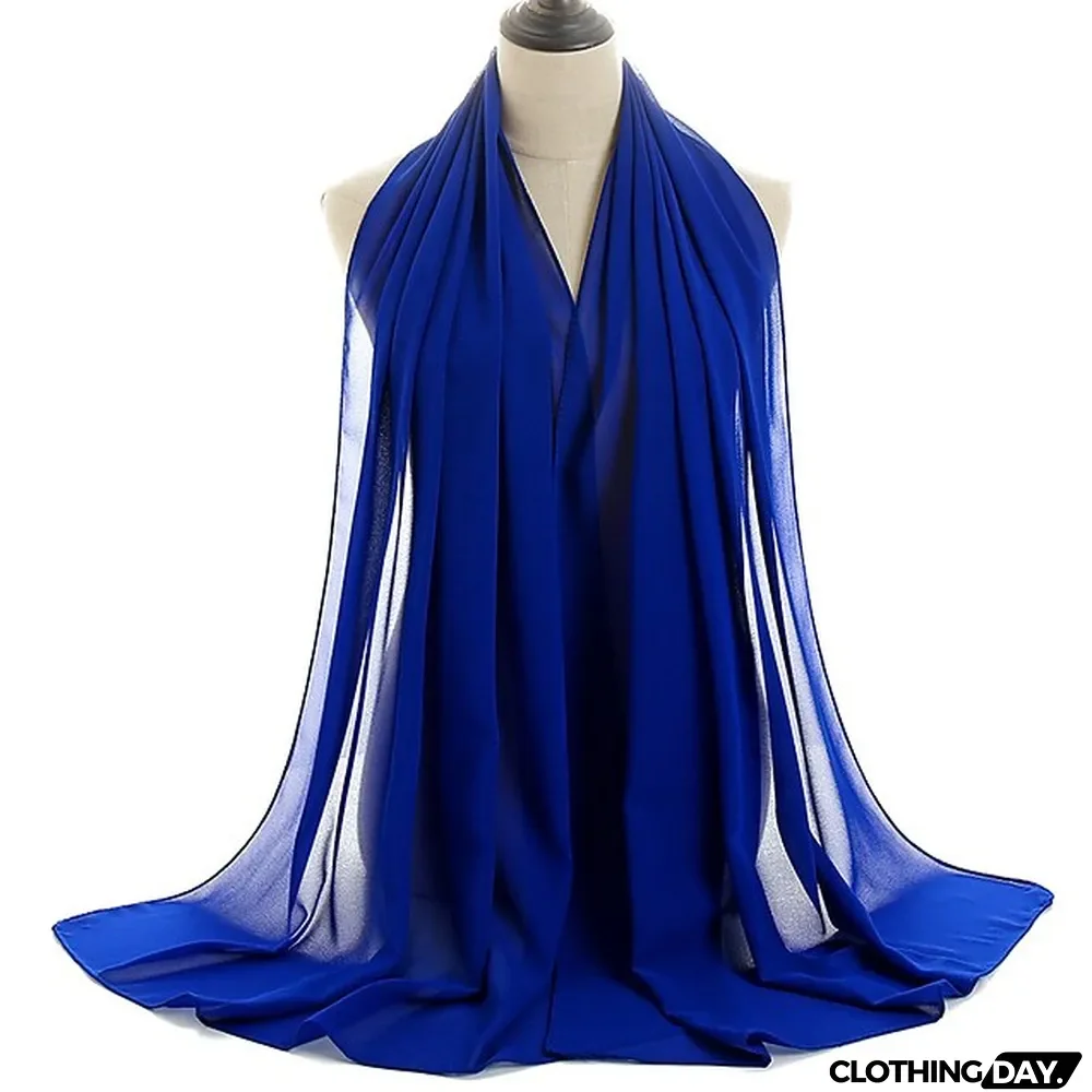 180*75cm Muslim Fashion Chiffon Hijab Scarf Women Scarves Long Shawl Islamic Hijabs Simple Head Scarf Solid Wrap Turban