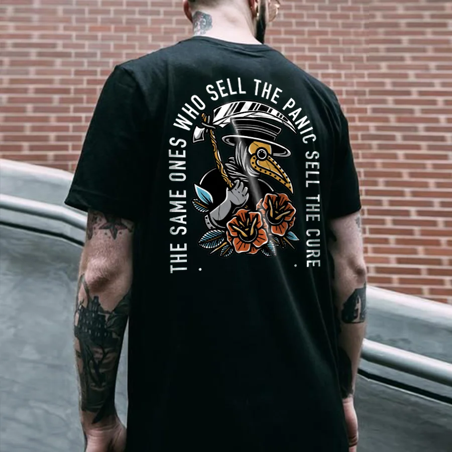 The Same Ones Who Sell The Panic Sell The Cure Printed Men's T-shirt