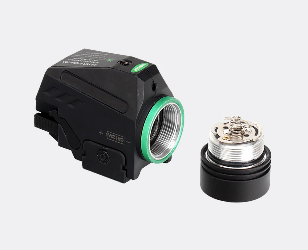 ohhunt® Mini Flashlight Green Laser White LED Flashlight Combo with 20mm Picatinny Rail Mount Weapon Torch Light