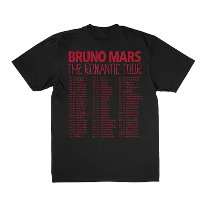Bruno Mars The Romantic Tour T-Shirts 2026 | Graphic Tees