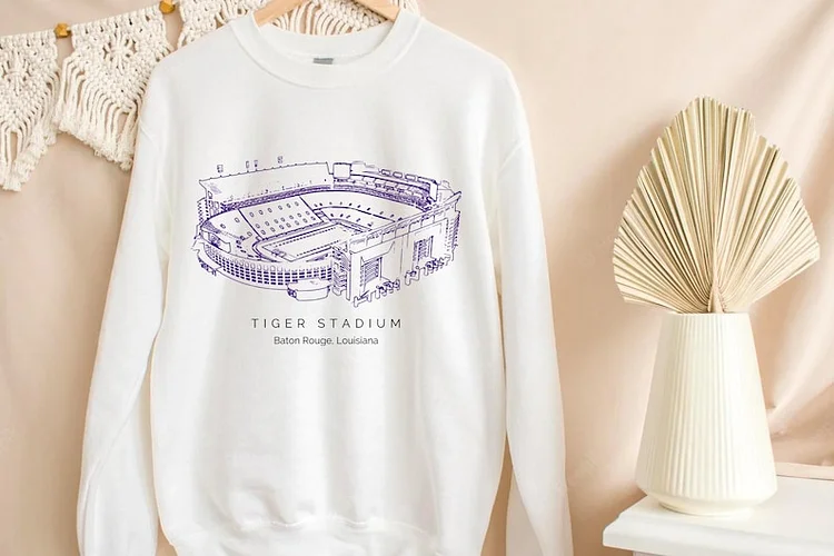 Tiger Stadium - Louisiana State University, Unisex Crewneck Sweatshirt