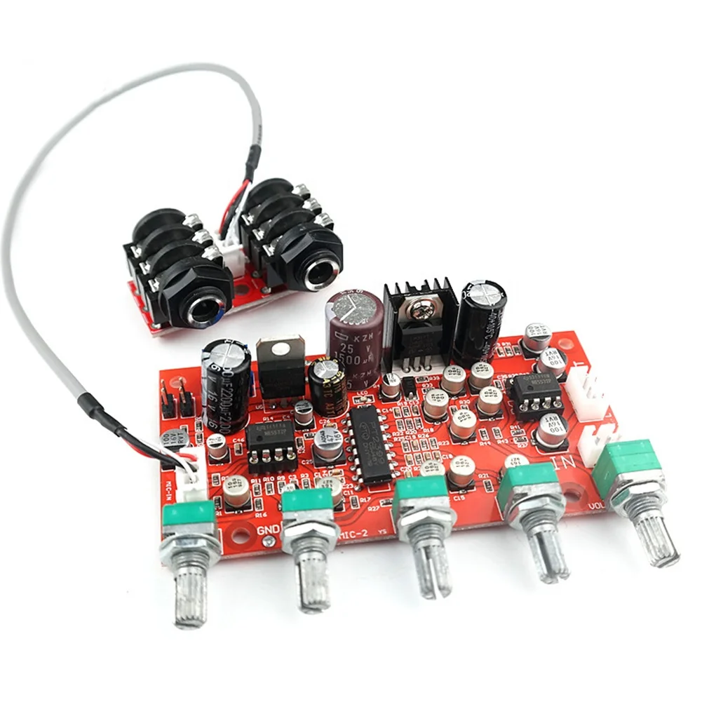 Electret Microphone Amplifier PT2399 Mic reverberation Amplifier Audio Dynamic Microphone with NE5532 Pre-Amplifier