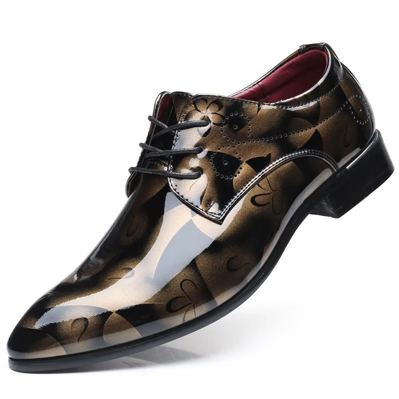 Churchf Churchf 2283 Pointed Leather Shoes Plus Size Men's Shoes Party Crystal Leather Shoes Men 38-48 Spot Quick Hair
