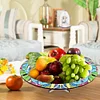 (US Local)Diamond Painting Wooden Serving Tray Decorative Diamond Painting Dining Plate(C)