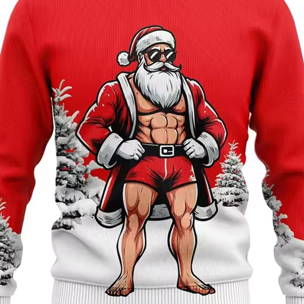 Muscular Santa Claus Christmas Sweater
