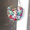 Diamond Painting Wreath Angel Pendant Green Wing Wall Door Decoration