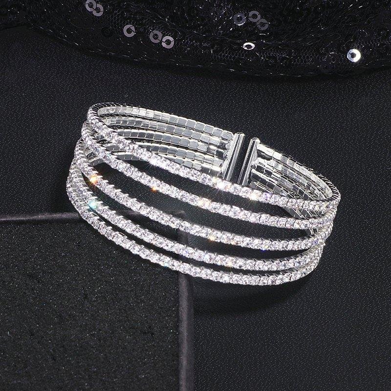 Elegant Rhinestone Bangle Bracelet