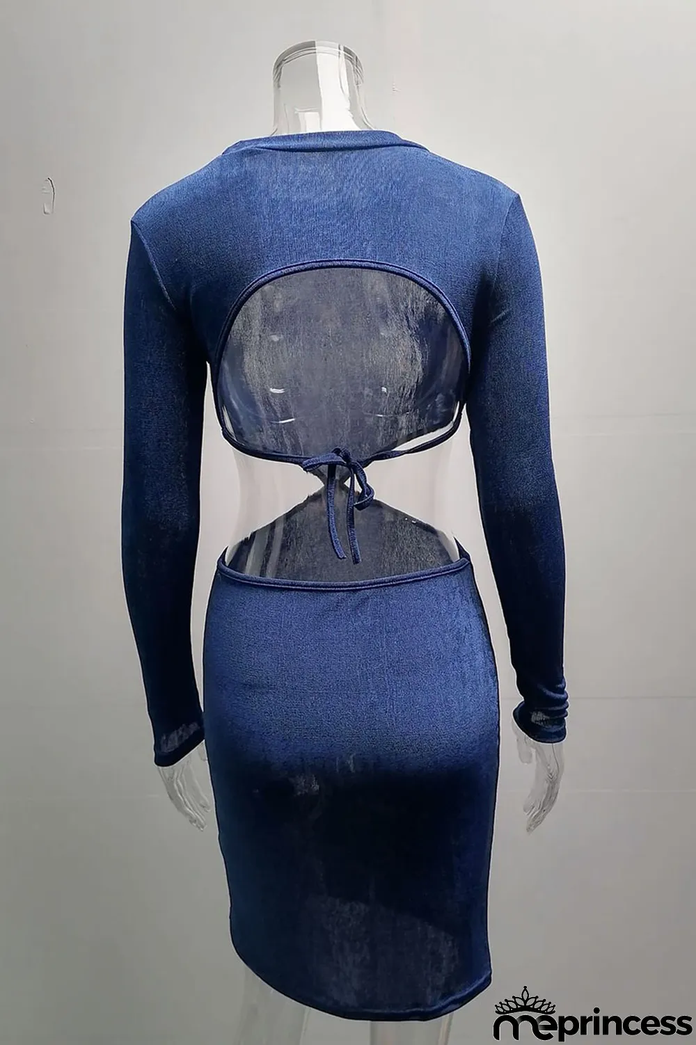 Apricot Fashion Sexy Solid Hollowed Out O Neck One Step Skirt Dresses