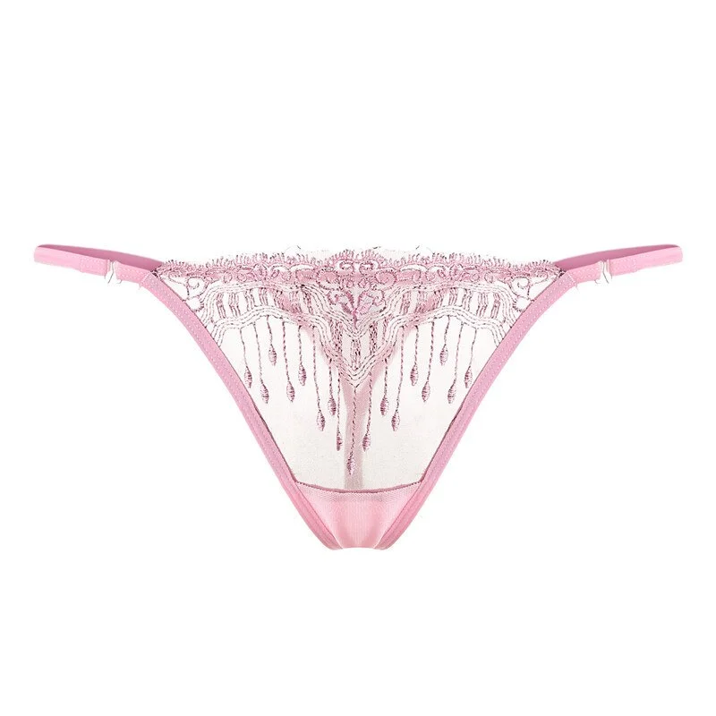Sexy Panties Women's Thong Erotic Lace Transparent Cutout Embroidered Underwear Sexy Thong Women's Sexy Panties