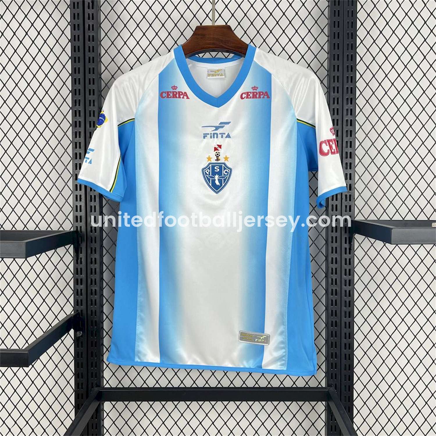 Retro Paysandu 2003 Third Blue Stripe Jersey